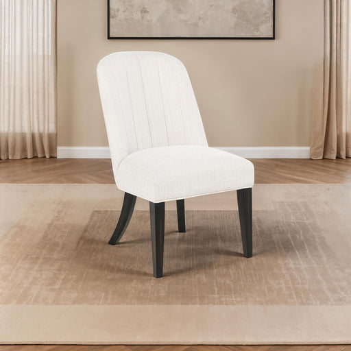 Leandro Upholstered Dining Side Chair Cream (Set of 2) - alternate view
