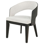Leandro Upholstered Dining Arm Chair Cream (Set of 2) - detail 5