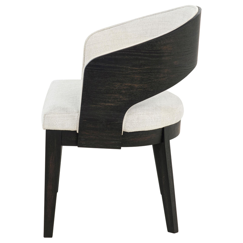 Leandro Upholstered Dining Arm Chair Cream (Set of 2) - detail 6