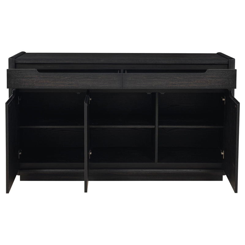 Leandro 2-drawer Dining Sideboard Server Burnished Black - detail 4