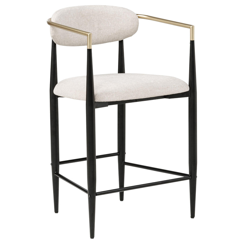 Tina Fabric Upholstered Counter Chair Beige (Set of 2) - detail 3