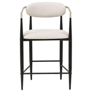 Tina Fabric Upholstered Counter Chair Beige (Set of 2) - detail 4