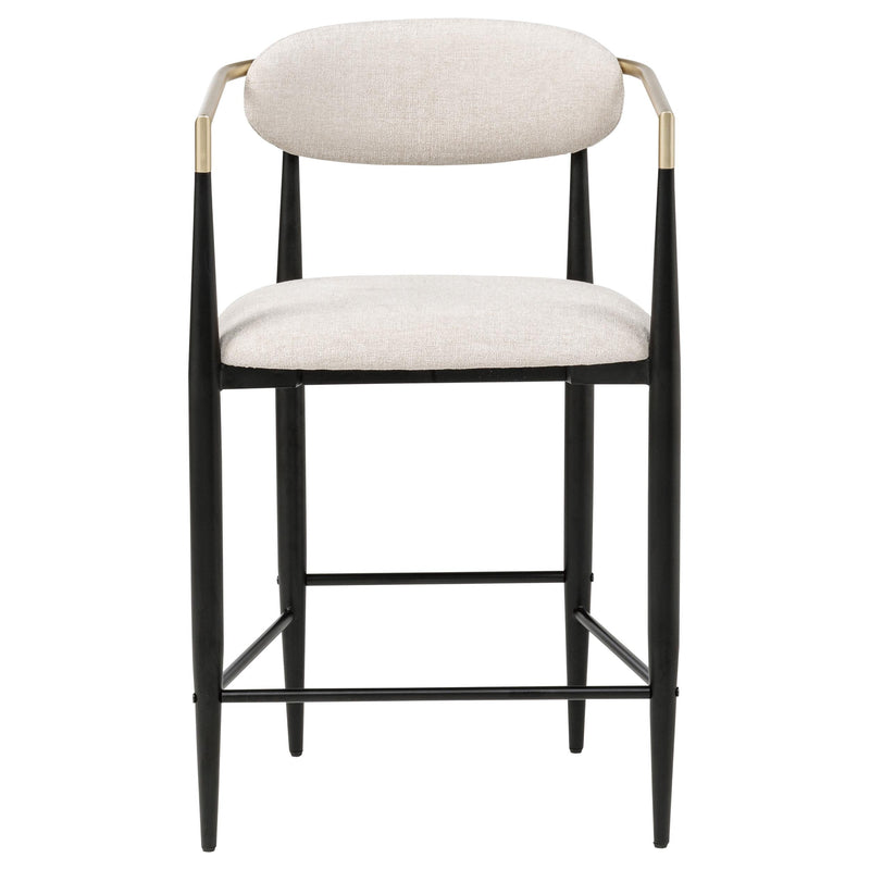 Tina Fabric Upholstered Counter Chair Beige (Set of 2) - detail 4