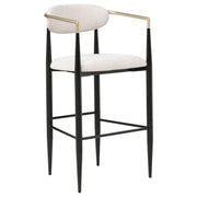 Tina Fabric Upholstered Bar Chair Beige (Set of 2) - detail 3
