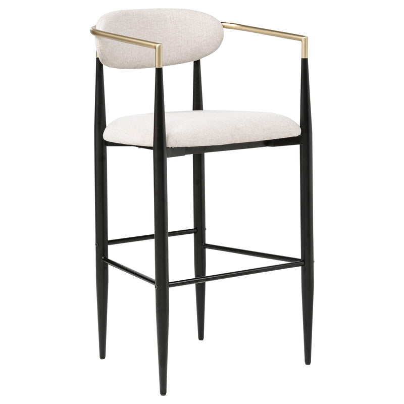 Tina Fabric Upholstered Bar Chair Beige (Set of 2) - detail 3