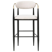 Tina Fabric Upholstered Bar Chair Beige (Set of 2) - detail 4