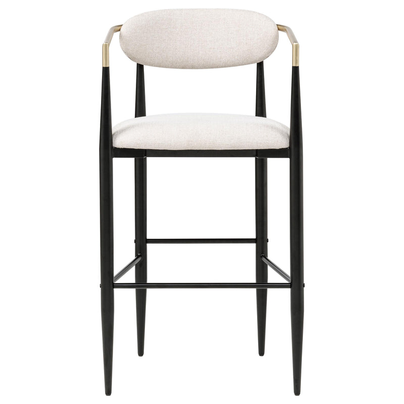 Tina Fabric Upholstered Bar Chair Beige (Set of 2) - detail 4