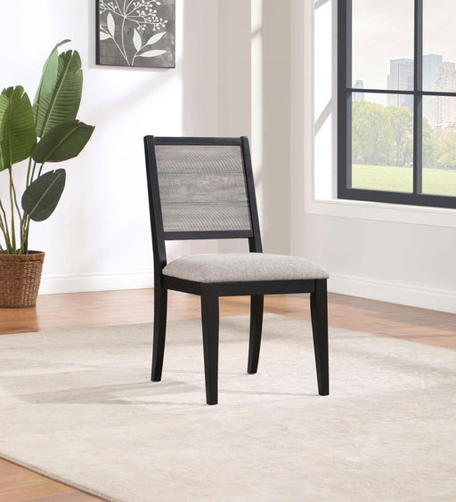 Elodie Wood Dining Side Chair Grey and Black (Set of 2) - alternate view