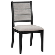 Elodie Wood Dining Side Chair Grey and Black (Set of 2) - detail 3