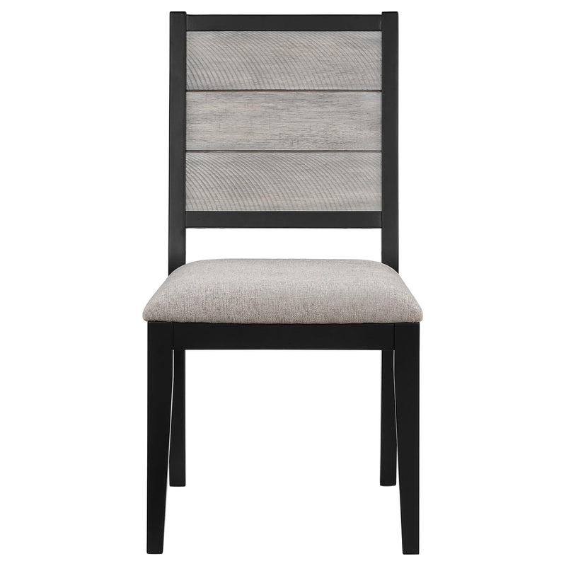 Elodie Wood Dining Side Chair Grey and Black (Set of 2) - detail 4