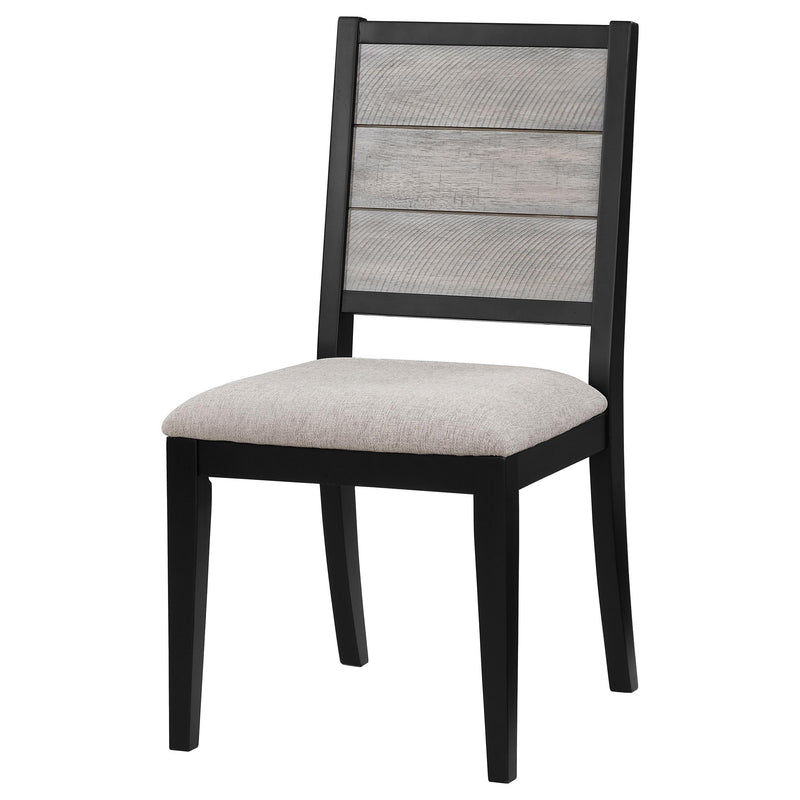 Elodie Wood Dining Side Chair Grey and Black (Set of 2) - detail 5