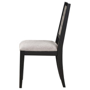 Elodie Wood Dining Side Chair Grey and Black (Set of 2) - detail 6