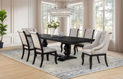 Phelps 7-piece Rectangular Dining Table Set Distressed Noir