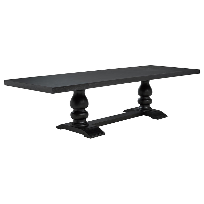 Phelps 9-piece Rectangular Dining Table Set Distressed Noir - detail 3