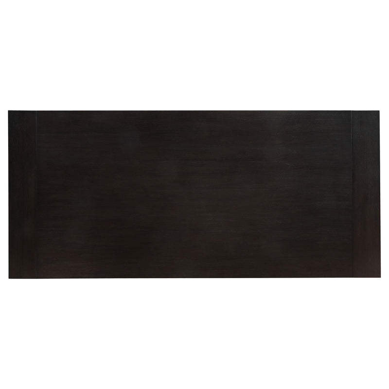Phelps 123-inch Extension Leaf Dining Table Distressed Noir - detail 4