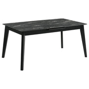 Crestmont 78-inch Extension Dining Table Black Faux Marble - detail 4