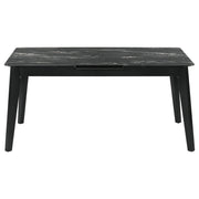 Crestmont 78-inch Extension Dining Table Black Faux Marble - detail 5