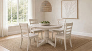 Orrison 5-piece Oval 62-inch Extension Leaf Dining Set Linen