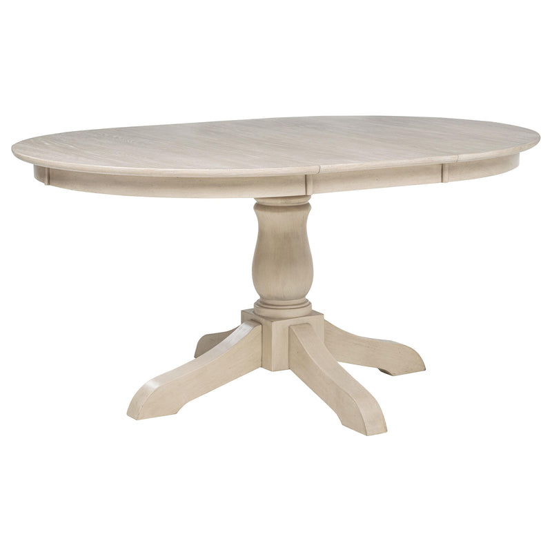 Orrison Oval 62-inch Wood Extension Leaf Dining Table Linen - detail 3