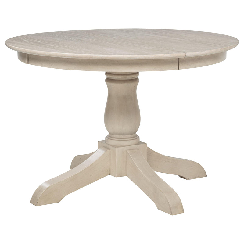 Orrison Oval 62-inch Wood Extension Leaf Dining Table Linen - detail 4