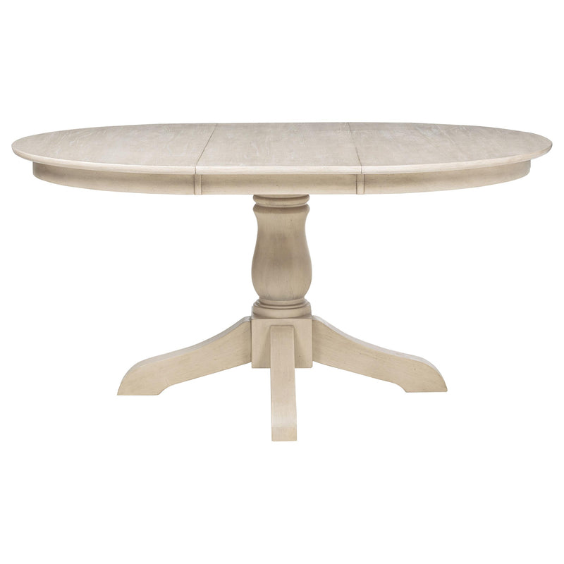 Orrison Oval 62-inch Wood Extension Leaf Dining Table Linen - detail 5