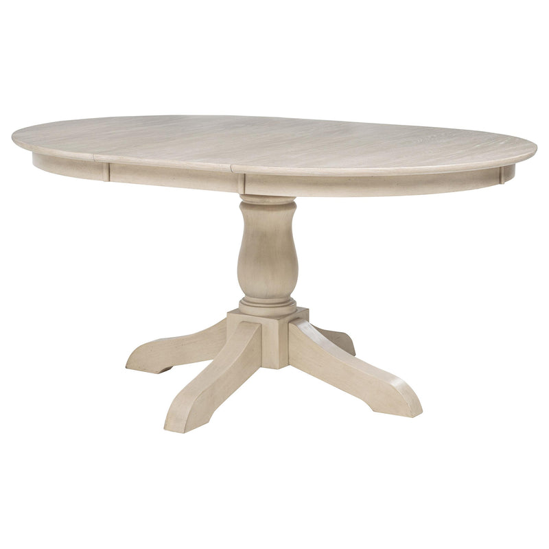 Orrison Oval 62-inch Wood Extension Leaf Dining Table Linen - detail 7