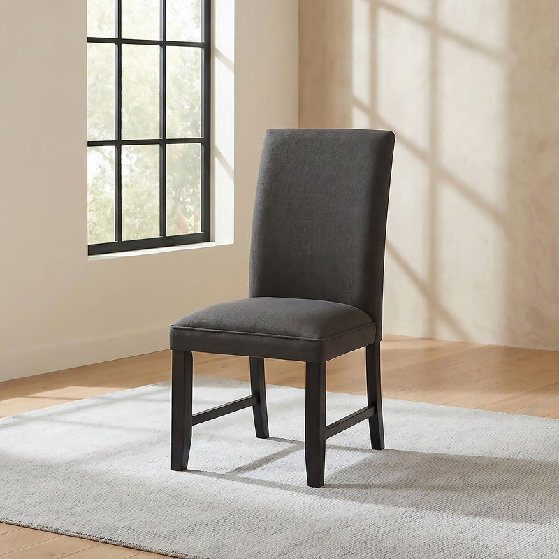 Berning Fabric Upholstered Parson Side Chair Charcoal (Set of 2) - alternate view