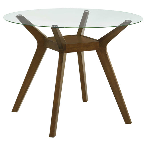 Paxton Round 48-inch Glass Top Counter Height Dining Table Brown - alternate view