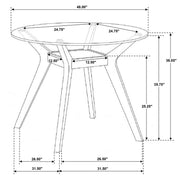 Paxton Round 48-inch Glass Top Counter Height Dining Table Brown - detail 6