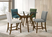Paxton Round 48-inch Glass Top Counter Height Dining Table Brown - detail 7