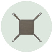Paxton Round 48-inch Glass Top Wood Dining Table Brown - detail 4