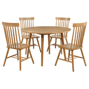 Andrews 5-piece Round Wood Dining Room Table Set Light Ash - alternate view