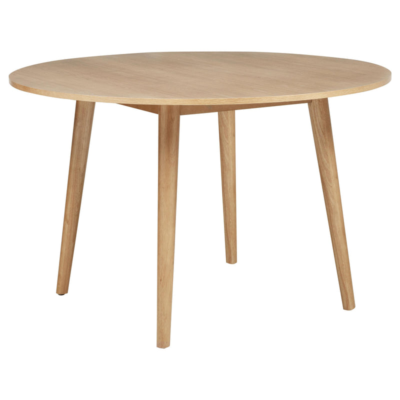Andrews 5-piece Round Wood Dining Room Table Set Light Ash - detail 3