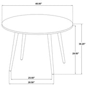 Andrews 48-inch Round Wood Dining Room Table Light Ash - detail 6