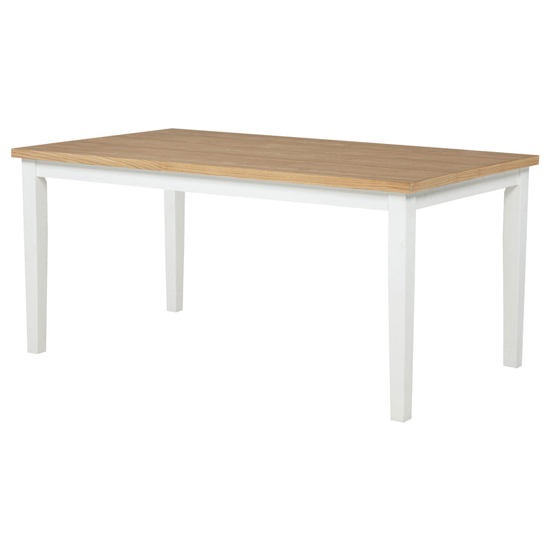 Andrews 66-inch Rectangular Dining Table Light Ash and White - detail 4