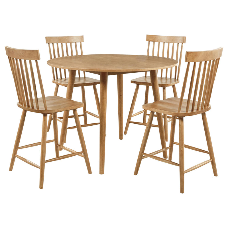 Andrews 5-piece Round Counter Height Dining Set Light Ash - alternate view