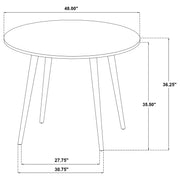 Andrews 48-inch Round Counter Height Dining Table Light Ash - detail 6