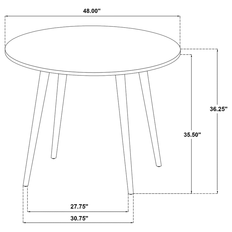Andrews 48-inch Round Counter Height Dining Table Light Ash - detail 6