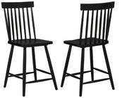 Andrews Windsor Counter Height Dining Side Chair Black (Set of 2)