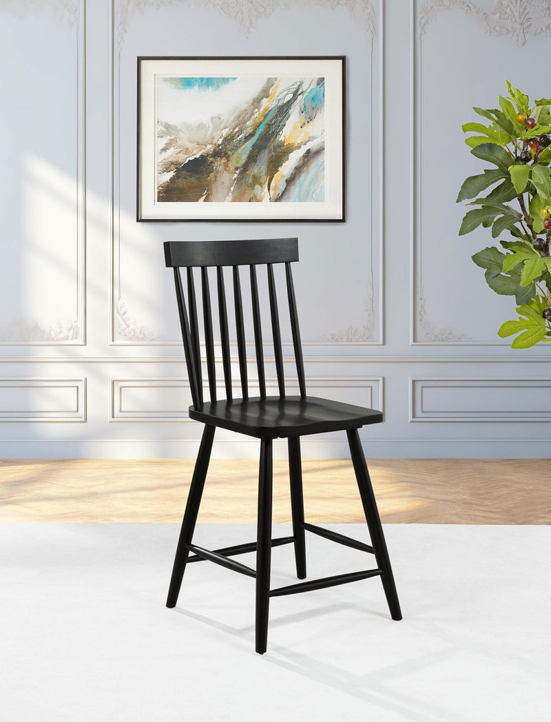 Andrews Windsor Counter Height Dining Side Chair Black (Set of 2) - alternate view