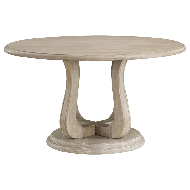 Trofello 5-piece Round Dining Table Set White Washed - detail 4