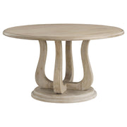 Trofello Round 60-inch Pedestal Dining Table White Washed - alternate view