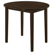 Bucknell 3-piece Round Drop Leaf Dining Table Set Cappuccino - detail 5