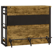 Renaldi 3-shelf Home Bar Wine Cabinet Rustic Nutmeg - detail 3