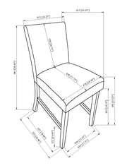 Crownmark Set of 2 Parkside Dining Chairs Dove