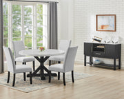 Crownmark Varley Round Dining Set - Marble