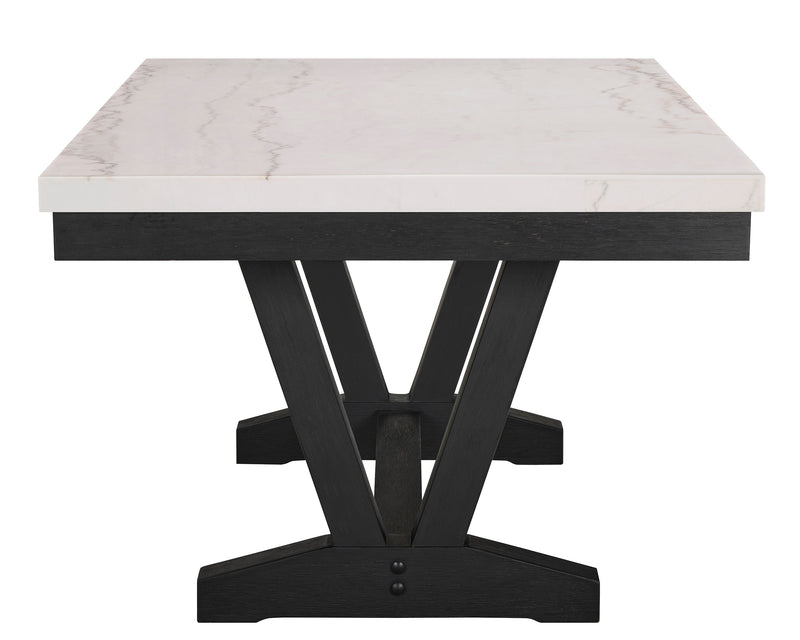 Varley Marble Table w/ Wing Chairs & Bench