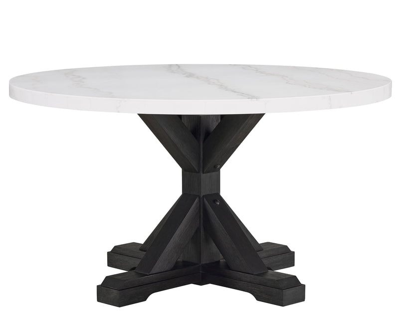 Varley Round Marble Table w/ Side Chairs