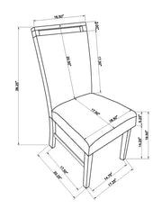 Crownmark Set of 2 Hazel Side Chairs