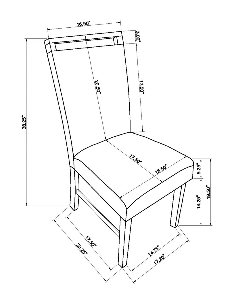 Crownmark Set of 2 Hazel Side Chairs